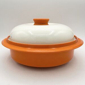 RangeMate Orange Cooker For Microwave Oven Silicone Steam Plate & Muffin Pan